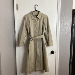 Vintage 1970's Belted London Fog Trench Coat w/Removable Fleece Liner-Size W 12R